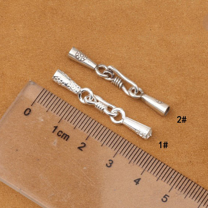 2Pcs 925 Sterling Silver Clasp Hook For Bracelet Necklace DIY Jewelry Findings