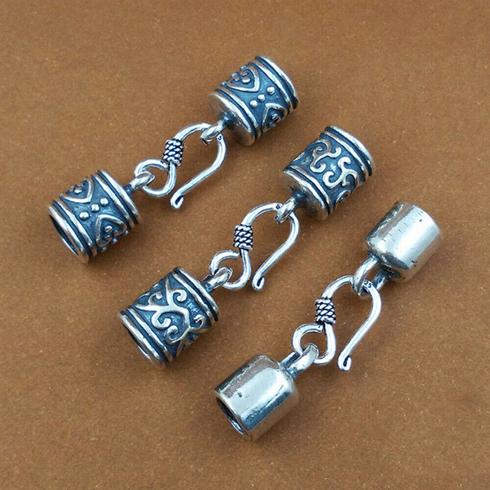 925 Sterling Silver DIY Clasp Connector Leather Cord End Bracelet Necklace