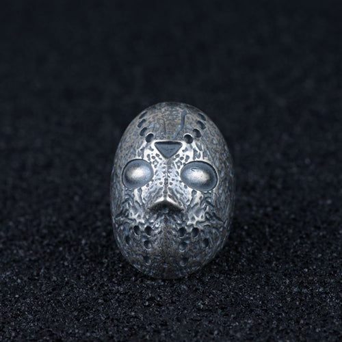 Real Solid 925 Sterling Silver Ring Skulls Mask Punk Jewelry Open Size 8 9 10 11 12