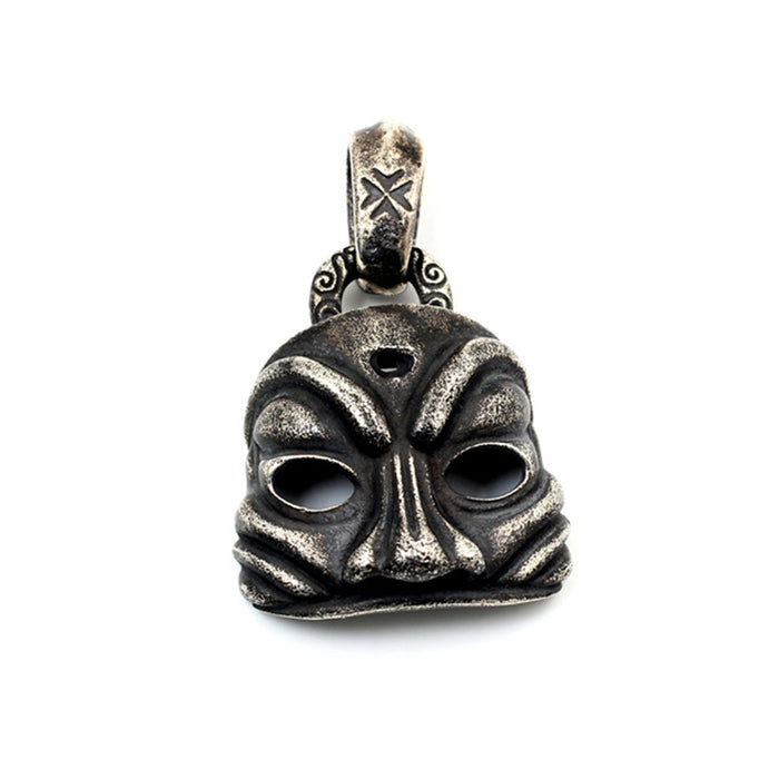 Men's Real Solid 925 Sterling Silver Pendants Mask Retro Jewelry