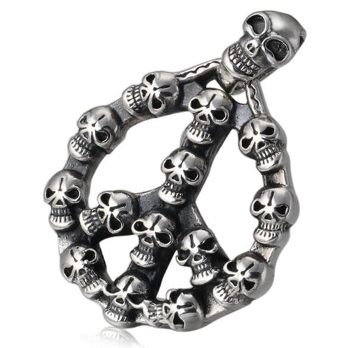 Real 925 Sterling Silver Pendant Goth Skulls Jewelry