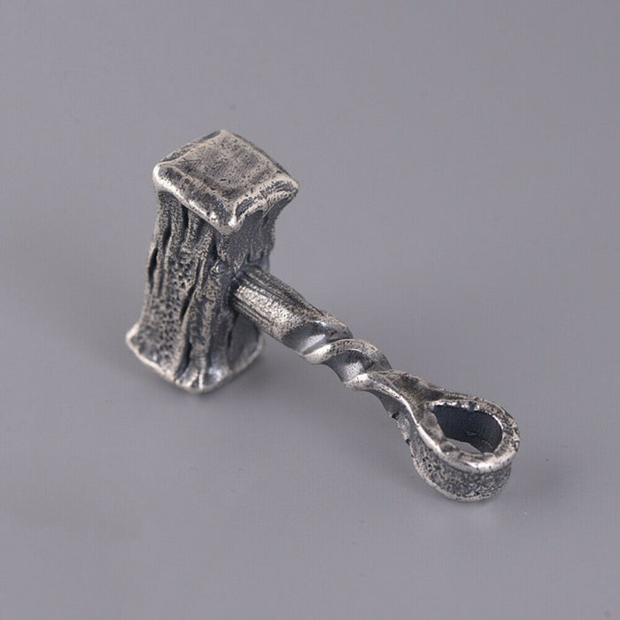 Men's Real Solid 990 Sterling Silver Pendants Jewelry Fashion Hammer