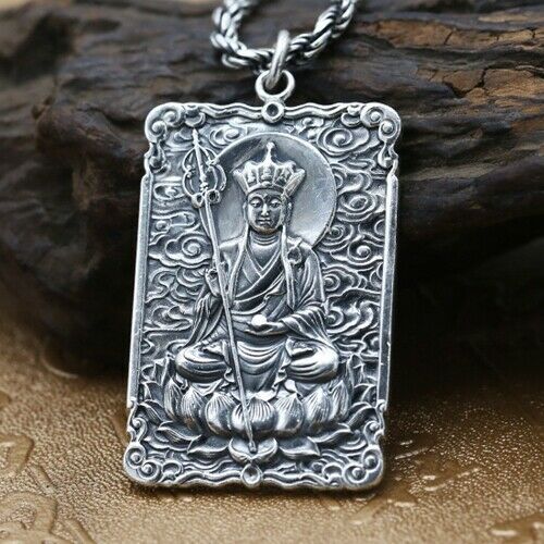 Real 925 Sterling Silver Pendant Buddha Jewelry