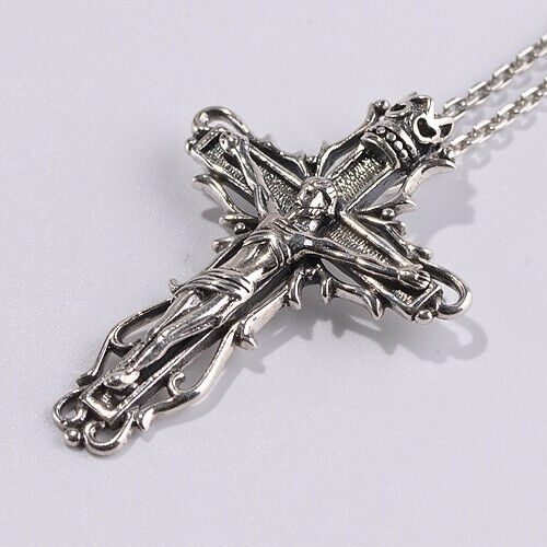 Real 925 Sterling Silver Pendant Crucifix Cross Jesus