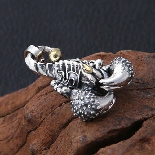 Real 925 Sterling Silver Pendant Scorpion Animals Jewelry