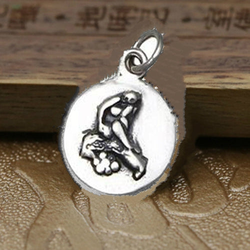 Real 925 Sterling Silver Pendant Horoscope 12 Zodiac Sign Jewelry