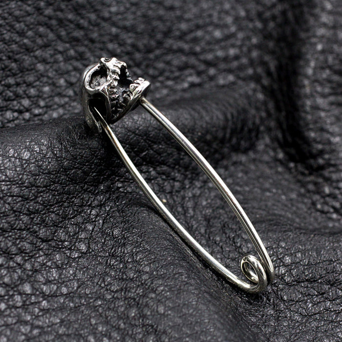 Men's Women's Real Solid 925 Sterling Silver Pendants Pin Skull Jewelry