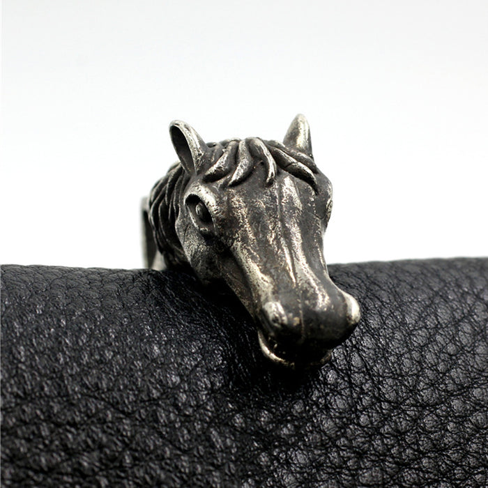 Men's Heavy Real Solid 925 Sterling Silver Pendants Animal Horse Head Jewelry