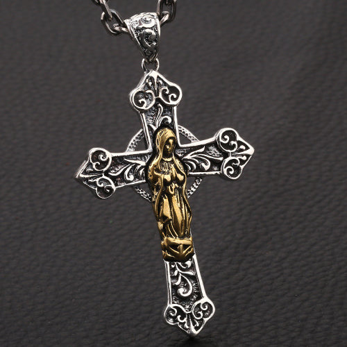 925 Sterling Silver Pendant Gothic Cross Jewelry