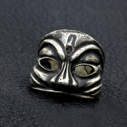 Men's Huge Real Solid 925 Sterling Silver Ring Buddha Mask Skulls Gothic Punk Jewelry Size 8 9 10 11