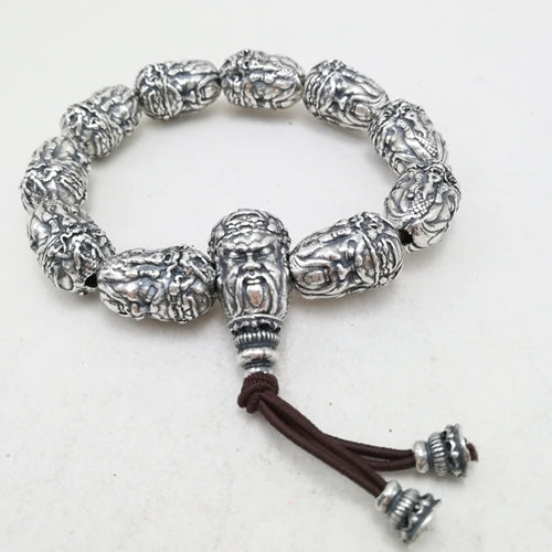 Real Solid 999 Pure Silver Bracelets Beaded Protection Jewelry
