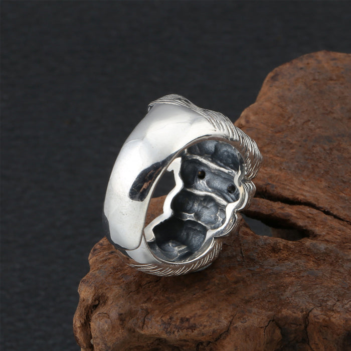 Men's Real Solid 925 Sterling Silver Ring Punk Jewelry Skulls Fist Open Size 10 11 12