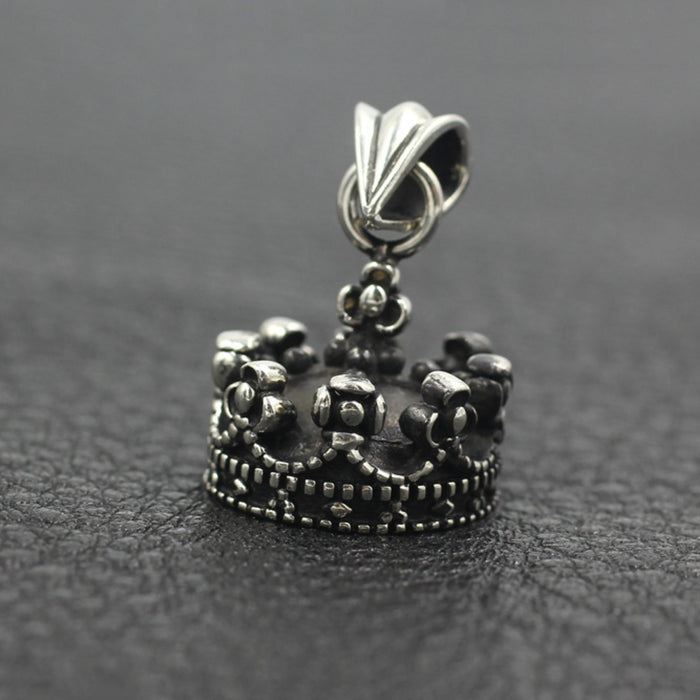 Men's Womens Real Solid 925 Sterling Silver Pendants Crown Fashion Jewelry