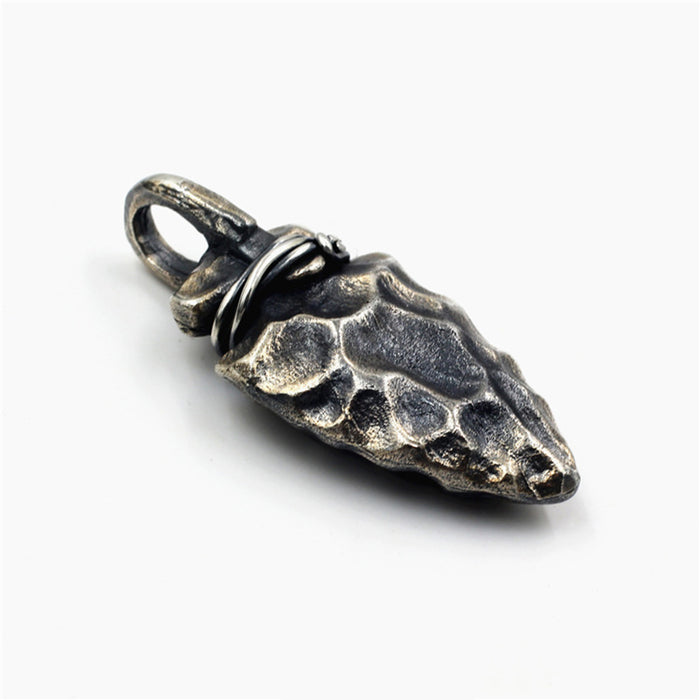 Men's Women's Real Solid 925 Sterling Silver Pendants Spearhead Rock Jewelry