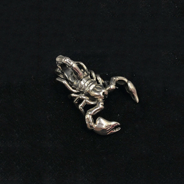 Men's Women's Real Solid 925 Sterling Silver Pendants Scorpion Animal Scorpio