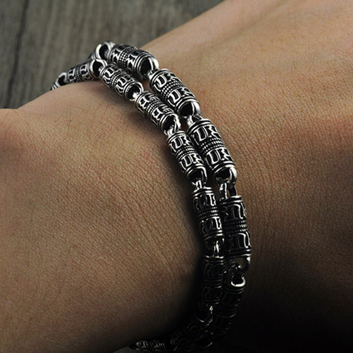 Real Solid 925 Sterling Silver Bracelets Link Chain Buddha Lection Jewelry 7.5" - 8.9"