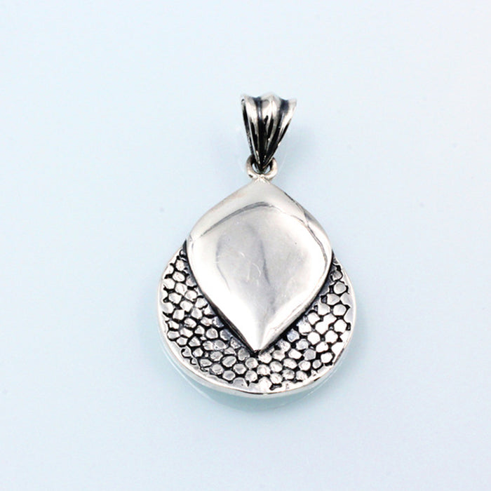 Mens Womens Real Solid 925 Sterling Silver Pendants Water Drop Polished Fashion