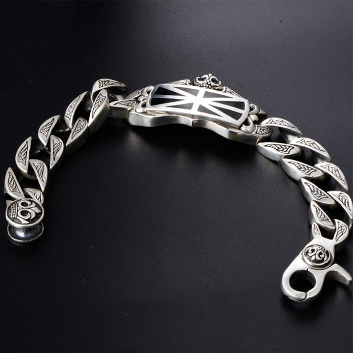 Real Solid 925 Sterling Silver Bracelet Huge Heavy Cuban Link Chain Punk Jewelry 8.3"
