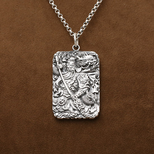 Real 990 Sterling Silver Pendant Dragon Duke-Guan Jewelry