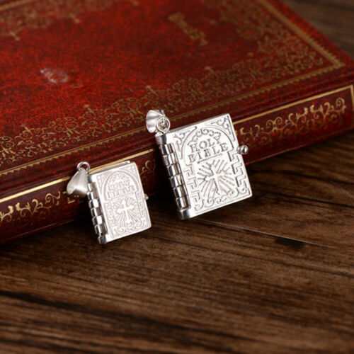 925 Sterling Silver Pendants  Bible Book Catholic Jewelry