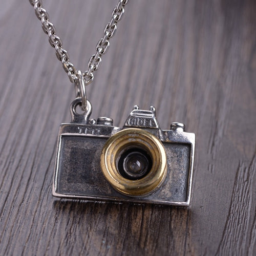 Real 925 Sterling Silver Pendant Camera