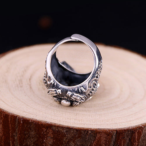 New Real Solid 925 Sterling Silver Ring Skeletons Skulls Gothic Punk Jewelry Open Size 8-11