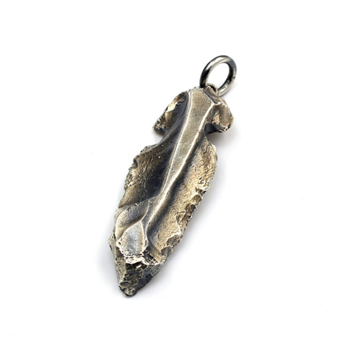 Men's Women‘s Real Solid 925 Sterling Silver Pendants Rock Spearhead Jewelry