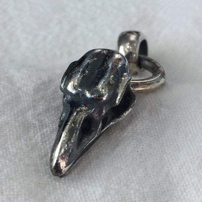 Men's Women's Real Solid 925 Sterling Silver Pendants Jewelry Crow Head Animal