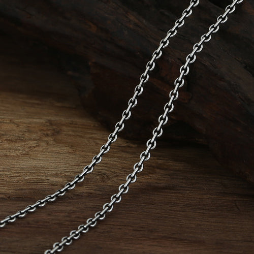 Real Solid 925 Sterling Silver Necklace Chain O Loop Men's 18"-24“