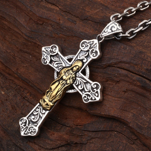 925 Sterling Silver Pendant Gothic Cross Jewelry