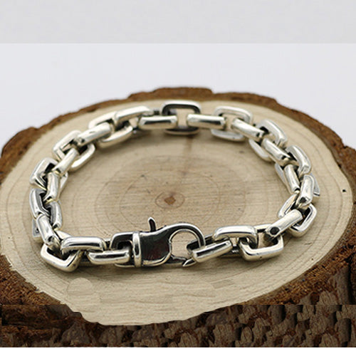 Thai Sterling Silver Link-on-Link Bracelet – 100Sterling