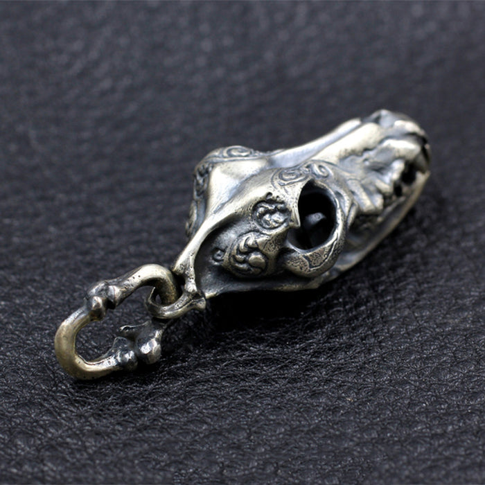 Men's Womens Real Solid 925 Sterling Silver Pendants Skull Wolf Head Fashion