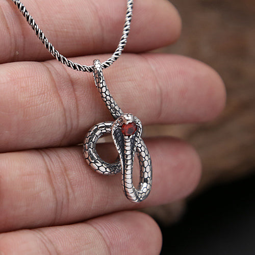 925 Sterling Silver Pendant Snake Animals Jewelry