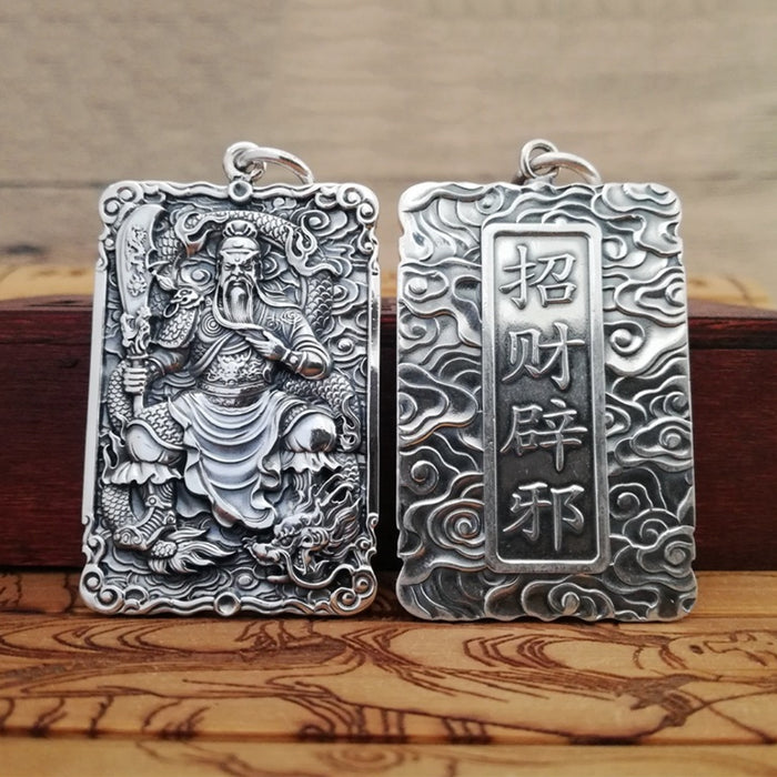 Men's Real Solid 990 Sterling Silver Pendants Jewelry Warrior Hero Wealth