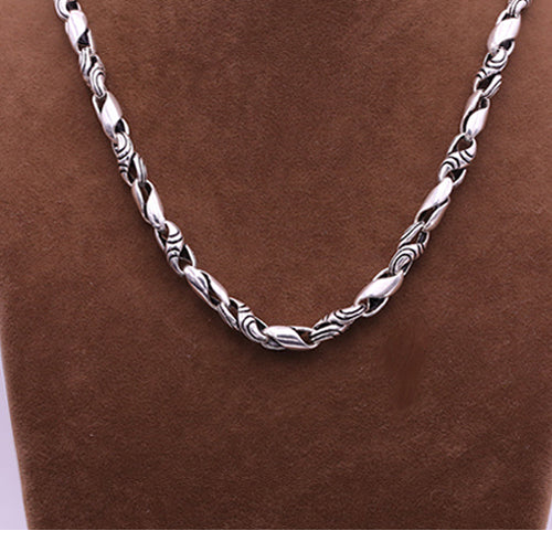 Huge Heavy Real 925 Sterling  Silver S Twist Chain Men's Necklace 20"-26"