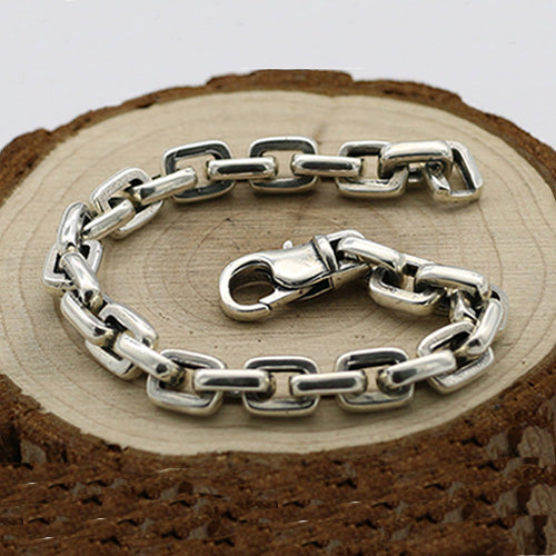 1/6 Cttw Natural Diamond Pave Triangle Link Chain 7 Bracelet in 925  Sterling Silver