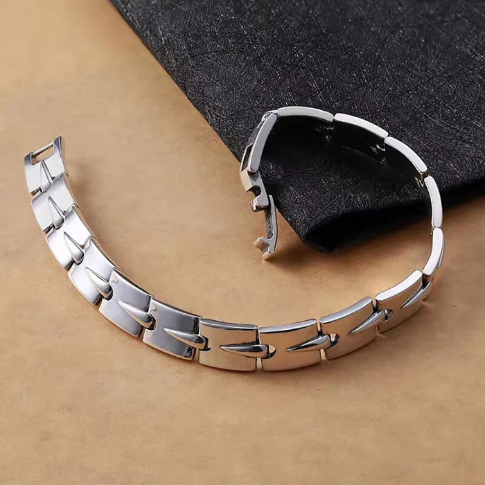 Real Solid 925 Sterling Silver Bracelet Link Chain Fashion Punk Jewelry 7.7"