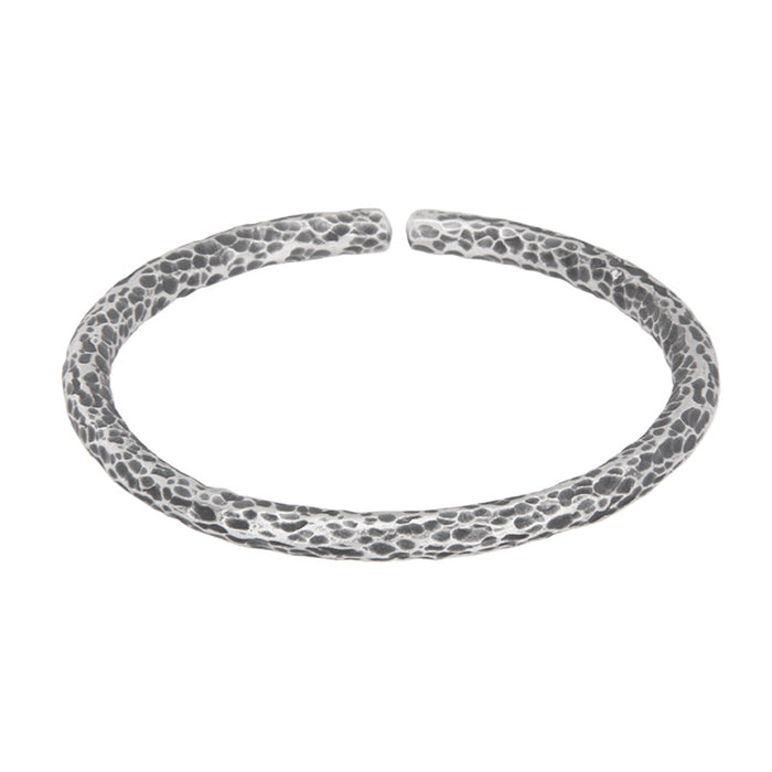 Real Solid 999 Fine Silver Cuff Bracelet Fashion Punk Jewelry Open Bangle