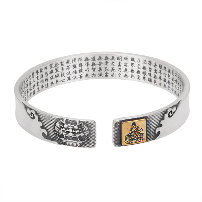 Real Solid 999 Fine Silver Cuff Bracelet Lection Religions Buddha 12 Animals Zodiac Open Bangle