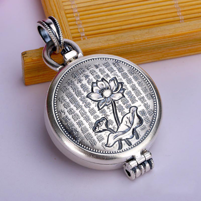 Real Solid 999 Fine Silver Pendants Ghau Box Punk Jewelry Tibetan Eight Treasures Can Open