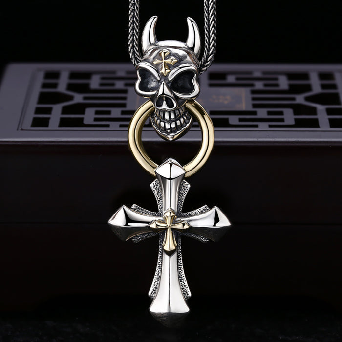 Real Solid 925 Sterling Silver Pendants Cross Skulls Gothic Punk Jewelry