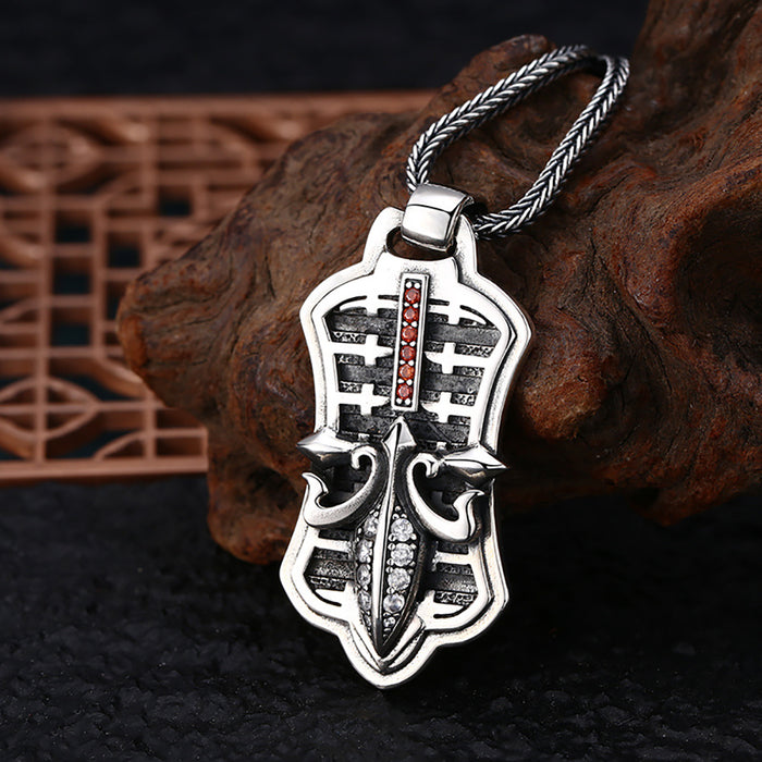 Real Solid 925 Sterling Silver Pendants CZ Inlay Anchor Arrow Cross Gothic Punk Jewelry