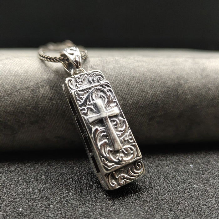 Real Solid 925 Sterling Silver Pendants God Eyes Harmonica Music Cross Jewelry Can be Blown