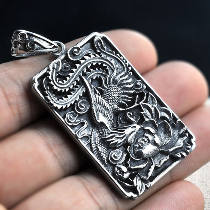 Real 925 Sterling Silver Pendants Phoenix Fantastic Beasts Jewelry
