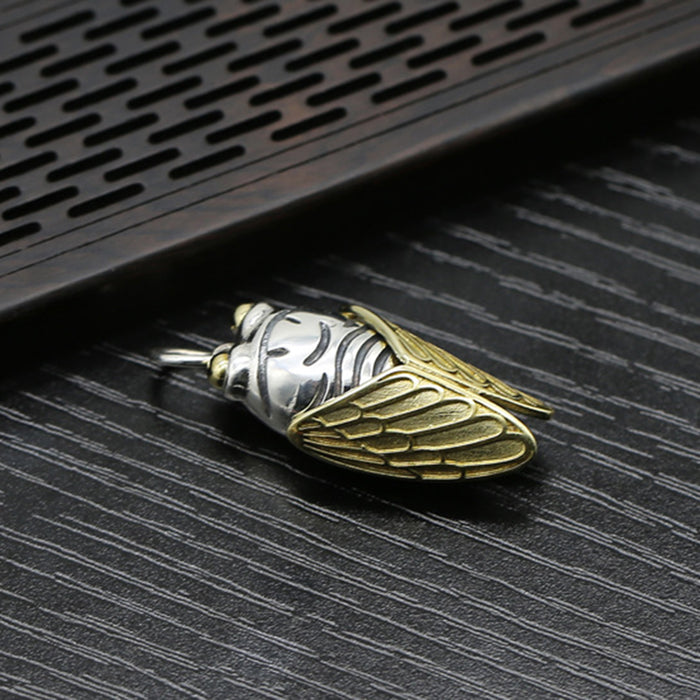 Men's Women's Real Solid 925 Sterling Silver Pendants Cicada Jewelry