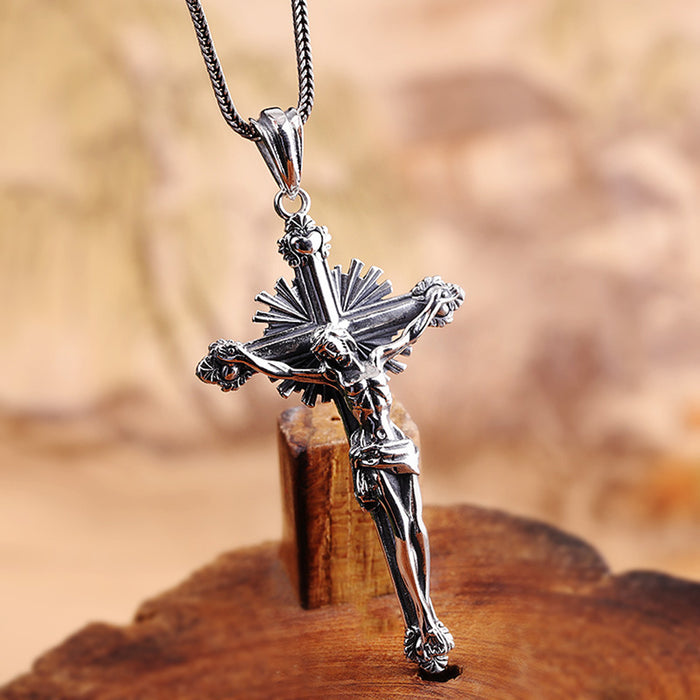 Men's Women's Huge Real Solid 925 Sterling Silver Pendants Crucifix Cross Jesus