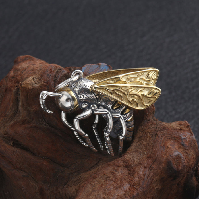 Men's Women's Real Solid 925 Sterling Silver Pendants Animal Bee Jewelry