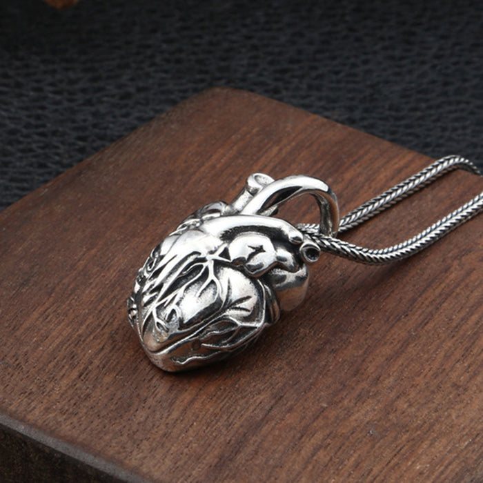 Men's Women's Real Solid 925 Sterling Silver Pendants Skull Heart Artery Jewelry