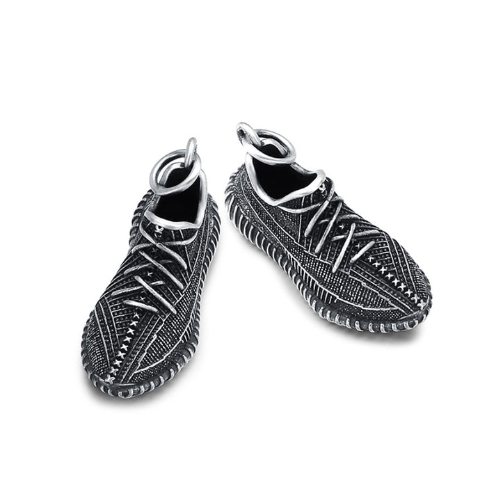Men's Real Solid 925 Sterling Silver Pendants Shoes Cross Fashion Jewelry