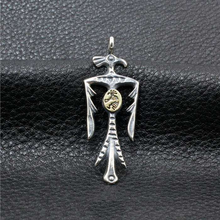 Real Solid 925 Sterling Silver Pendants Thunderbird Bird Cross Goth Jewelry
